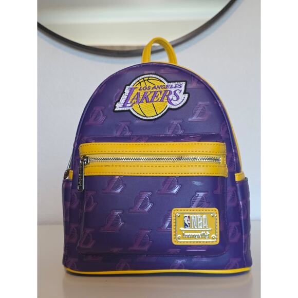 Loungefly NBA Los Angeles Lakers Logo Mini Backpack | NWT main image 4